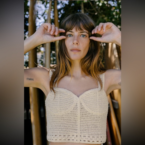 Zara Crocheted Cropped Top - Picture 3 of 7